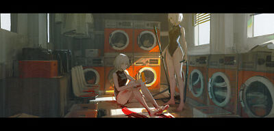 Anime Girls Digital Art Artwork 2D  Gaming Mat Desk 45293