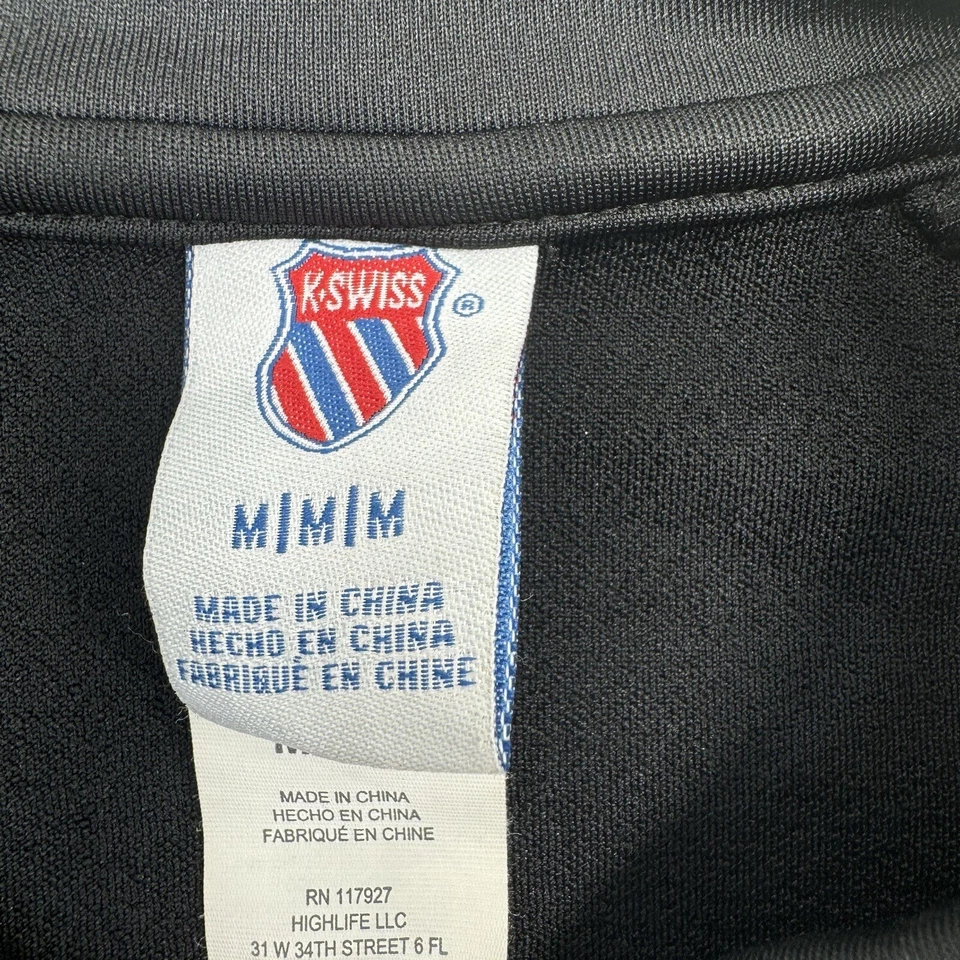 K-Swiss Mujer Chaqueta Negra Mediana Rosa y Blanco Rayas Mangas Foto 2 de 4