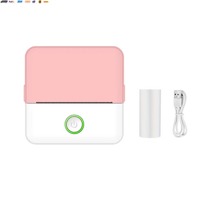 Mini Portabl Printer Inkless Sticker Maker, Free Cut Small Pocket Printer, Porta