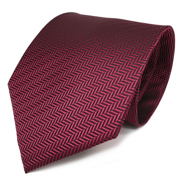 Tigertie Designer Krawatte Rot Dunkelrot Schwarz Gestreift - Schlips Binder Tie-image
