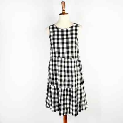 blue dress for baby girl Check-Mate Black n White Check Dress – BohoJazz