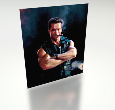 Sticker Aufkleber Arnold Schwarzenegger COMMANDO (1985)