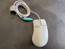 Vintage Microsoft Mouse Port Compatible Mouse 2.1A X03-68761 2-Button PS/2 Works