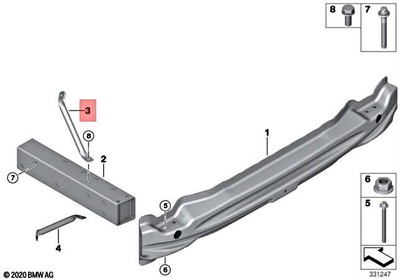 Genuine BMW I I3 I3s I01 i3 120Ah Rex 60Ah Tension Strut Left Top  