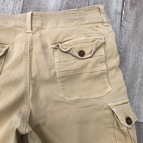 American Eagle längere Länge Cargoshorts Herren 36 x 11" khaki extrem flexibel - Bild 10 von 12