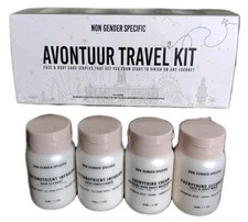 NGS NON GENDER SPECIFIC AVONTUUR TRAVEL KIT 4 Piece Hair Face Body Care Staples