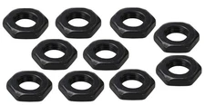 Bicycle BMX hub axle jam spacer lock nut locknut - 3/8" X 26T (BAG OF 10) BLACK