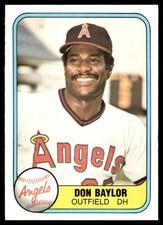 Don Baylor 1981 Fleer #271 California Angels MLB READ FREE SHIPPING AutographDen