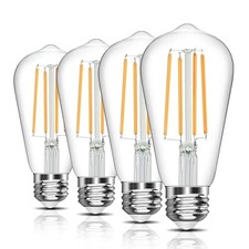 New Lights Vintage LED Edison Bulb, ST19 6W Dimmable LED Filament 2700k-6w
