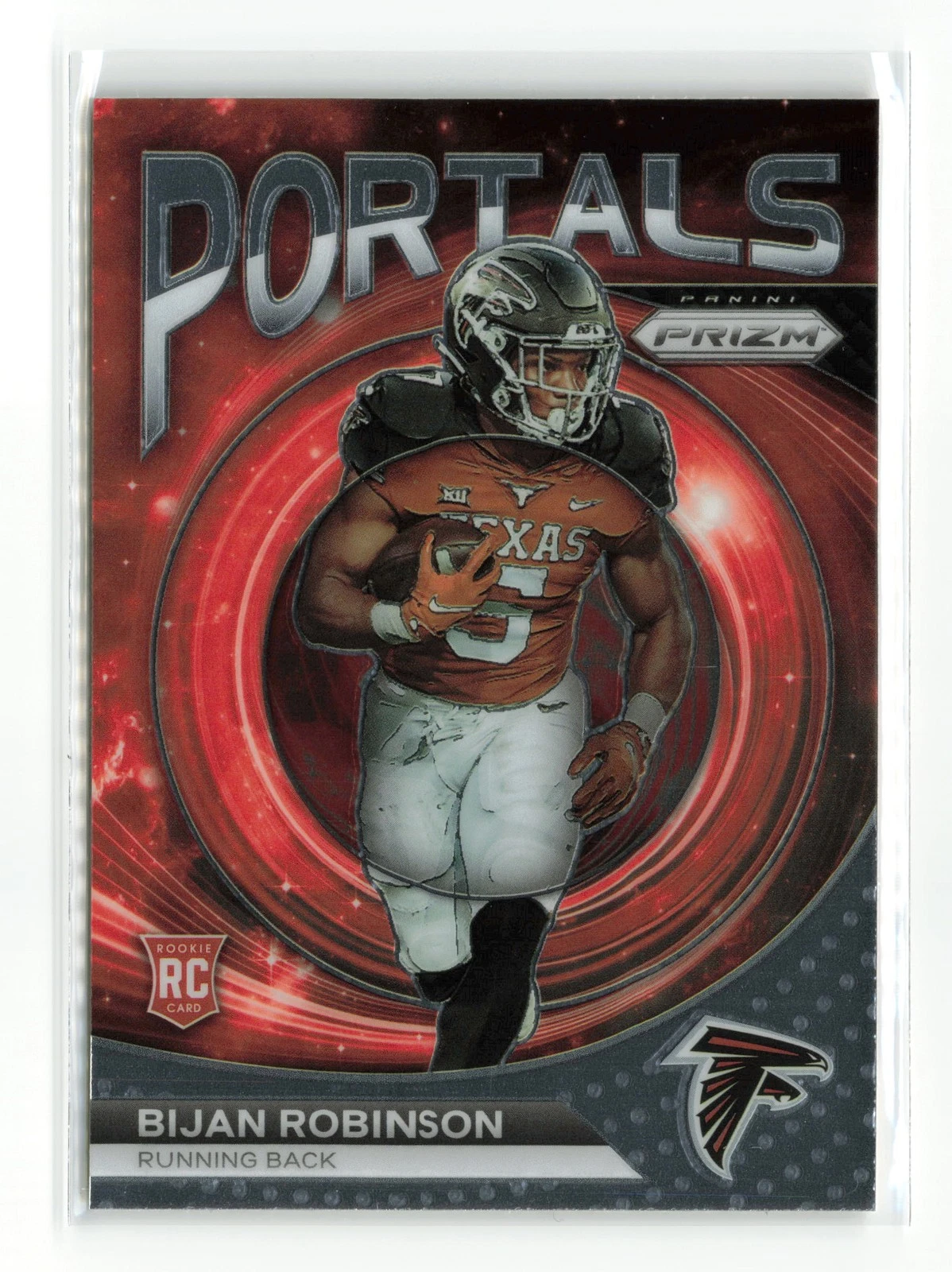 BIJAN ROBINSON #po-8 RC 2023 PANINI PRIZM FALCONS PORTALS