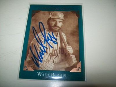1992 LEAF HERITAGE WADE BOGGS AUTOGRAPH SIGNED AUTO #BC-3 BOSTON RED SOX