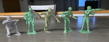 D3 ARMY MEN LOT 5-5  LARGE GREEN  MARX TOY SOLDIERS FIGURES