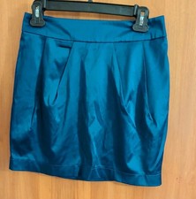 Forever 21 Blue Satin Mini Skirt size medium