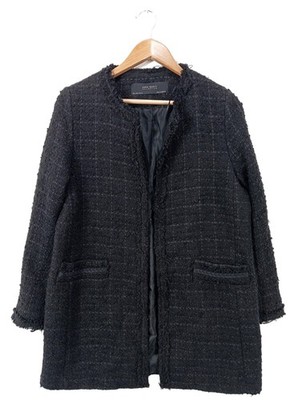ZARA BASIC Übergangsmantel Damen Mantel Gr. DE 40 schwarz Casual-Look