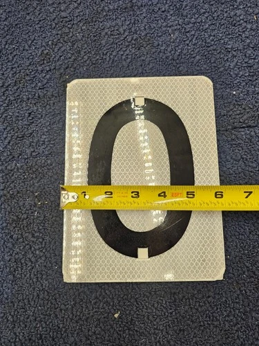 (QTY 2) Aluminum Reflective Parking Lot Number 0 Sign 8" x 6" Curbside image 4
