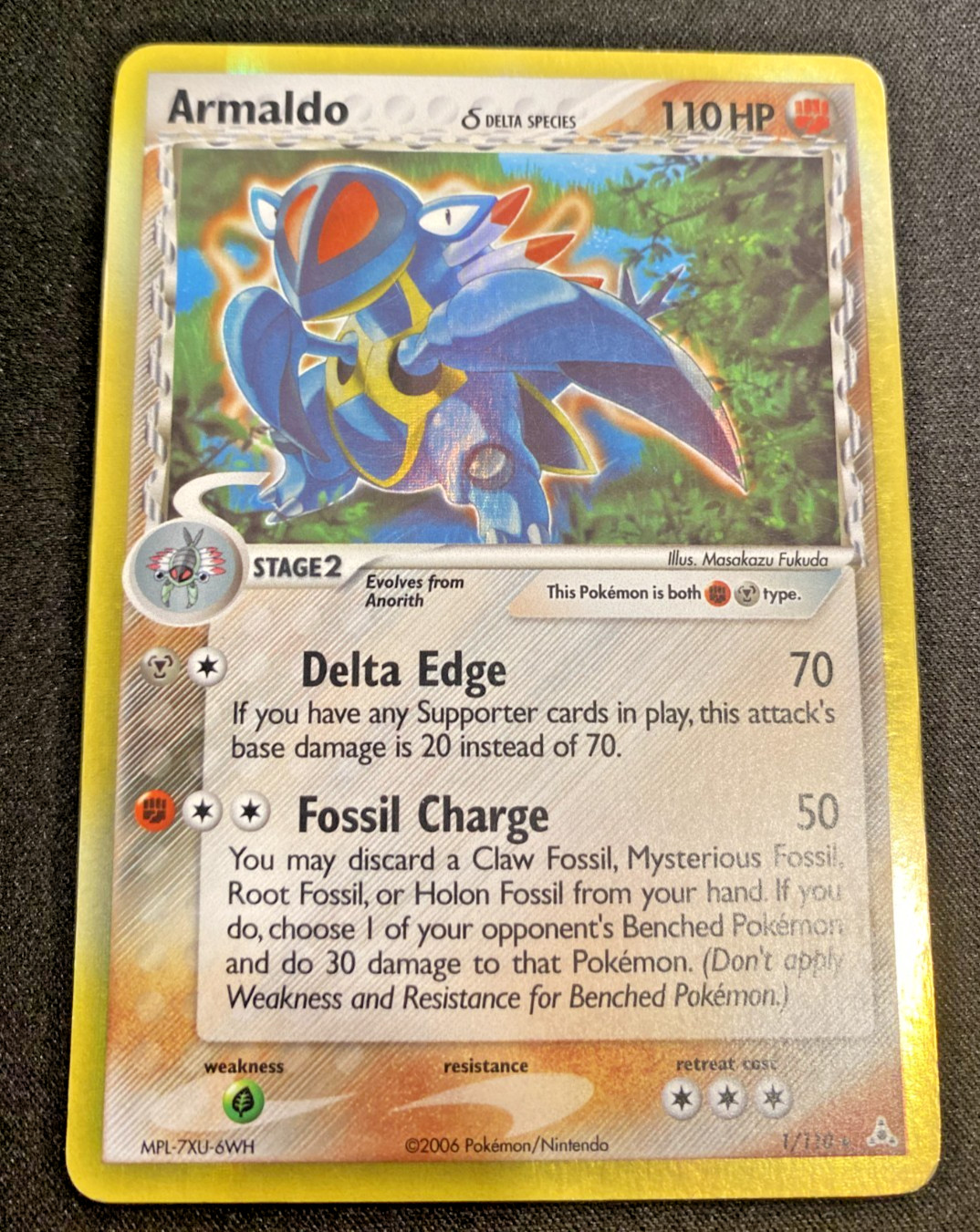 Armaldo 1/110 Holon Phantoms Delta Species Holo Rare 2006 LP - Pokemon Card
