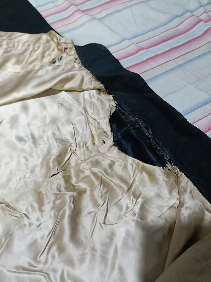 Antigua túnica de seda de la dinastía Qing china, disfraz bordado vintage coleccionable Foto 2 de 4