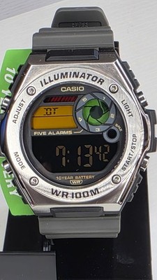 Casio Digital Watch MWD100H-9AV Silver , Yellow, Black, Waterproof, custom