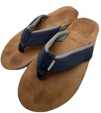Hari Mari Dunes Mens Size 11 Flip Flops Sandals FLAW Boat Safe Waterproof Navy B