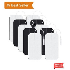 TENS Unit Electrode Pads 2"x4" 10 Pcs, Latex-Free Reusable Gel Replacement P...