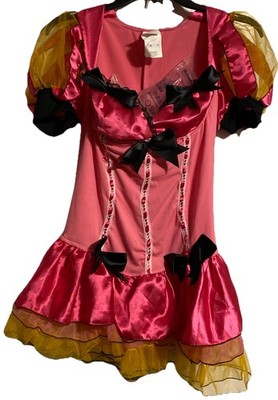 Rubies Pink Storybook Princess Fantasy Costume Dress Size M Tutu Bows Colorful