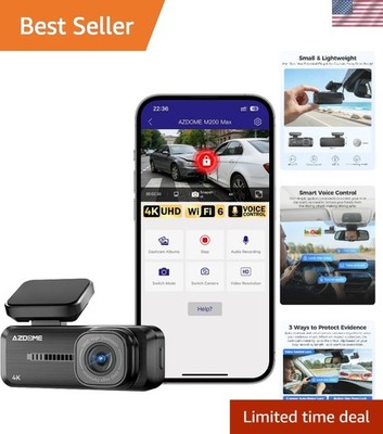 4K Ultra HD Dash Cam with Voice Control & WiFi 6 for Ultimate Driving Safety