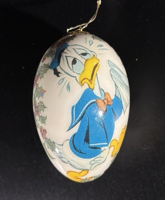 Vintage Rare & Unusual Disney Donald Duck Christmas Egg, Gold Topper, 1980s?