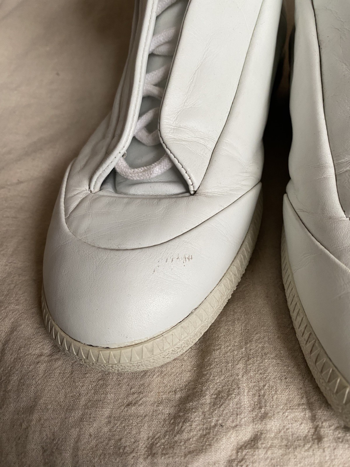 Maison Margiela Future 22 White Mens Leather High Top Sneakers UK 7 US 8 EUR 41 image 10