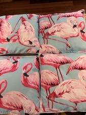 Cushions Outdoor Set of 4 Flamingo 48cm Cushions &Covers Water-resistant $156
