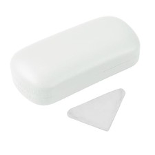 Sunglasses Case, Large Hard Shell Glasses Case, Cute PU Leather White