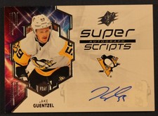 2019-20 UD SPX Hockey Super Scripts Autograph Jake Guentzel