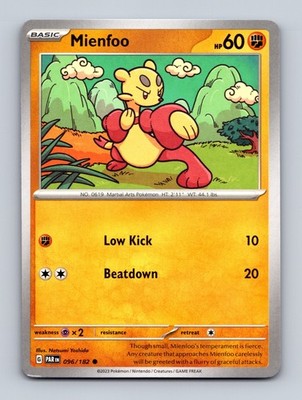 TCG Pokemon Karte Mienfoo PAR 096/182 Eng Natsumi Yoshida Paradox Rift