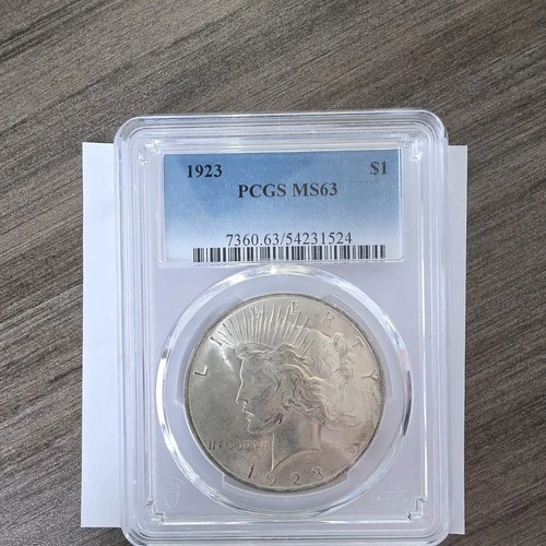 1923 Peace Dollar $1 Silver Coin PCGS MS63 Philadelphia Uncirculated