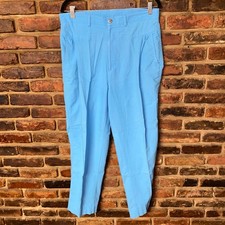 Gitano Vintage Blue Lightweight Pleated High Rise Waisted Pants Women's Size 32