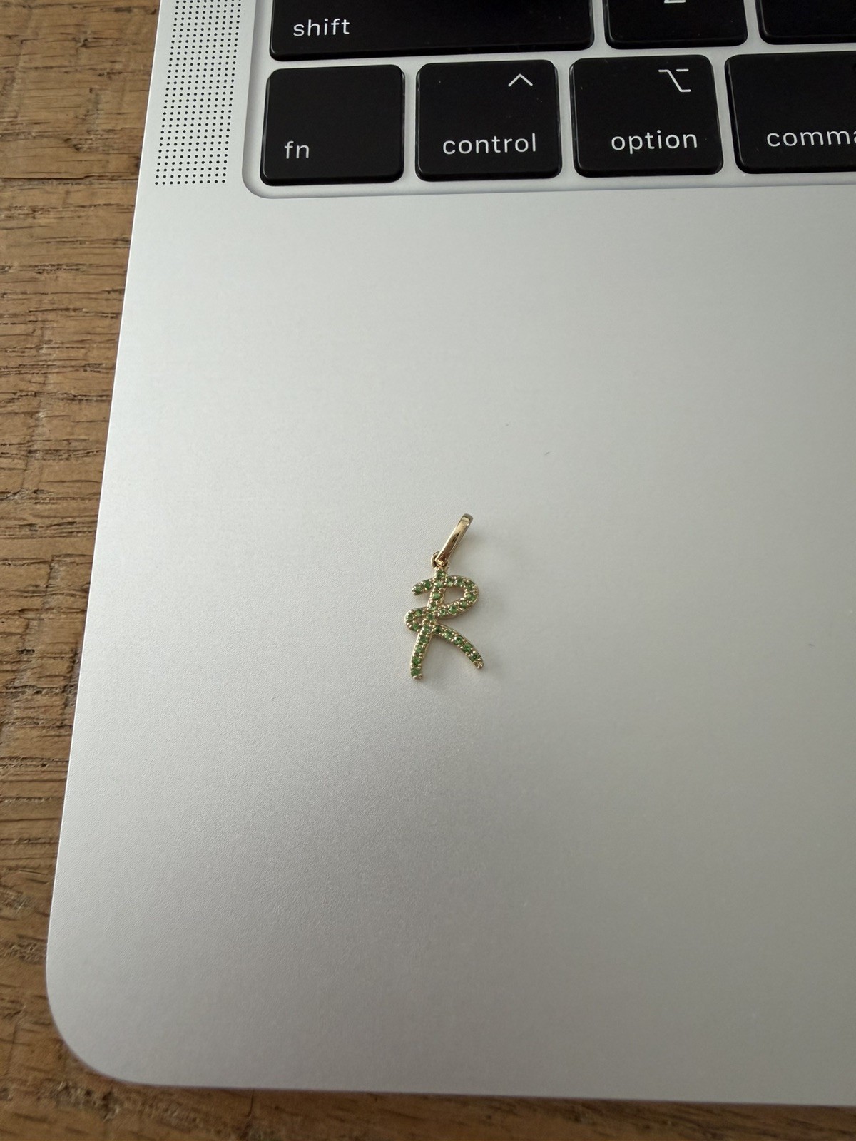 Ring Concierge Gemstone Script Initial Pendant R … - image 5