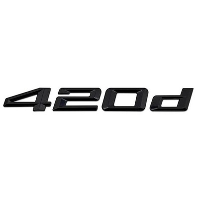 Gloss Black 420d badge for rear boot Letter Number Rear Trunk 