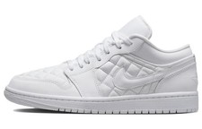 Air Jordan 1 Low Triple White Quilted Women's DB6480-100 Women's