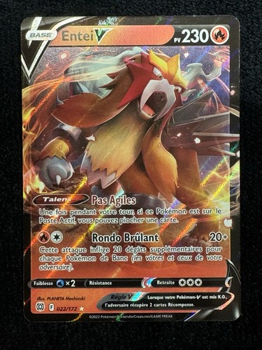 Carte Pokémon Entei V 022/172 EB09 Stars Étincelantes FR | eBay