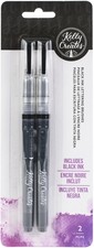Kelly Creates Water Brush Set Fine Point 2/Pkg-Black