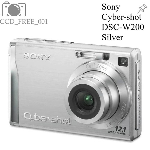 Sony Cyber-shot DSC-W200 Digital Camera 12.1MP 3x Optical Zoom 2.5 in Silver