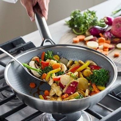 GreenPan Prism 10” Hybrid Stainless Ceramic Nonstick Wok Pan | eBay