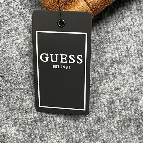 Guess Jacket Mens Large Brown Faux Shearling Asymmetric Moto Toni DF Biker Coat image 5