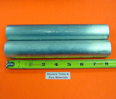 3 Pieces Of 1-1/4" Diameter 6061 T6511 Aluminum Round Rod - 8" Long Each, USA Made