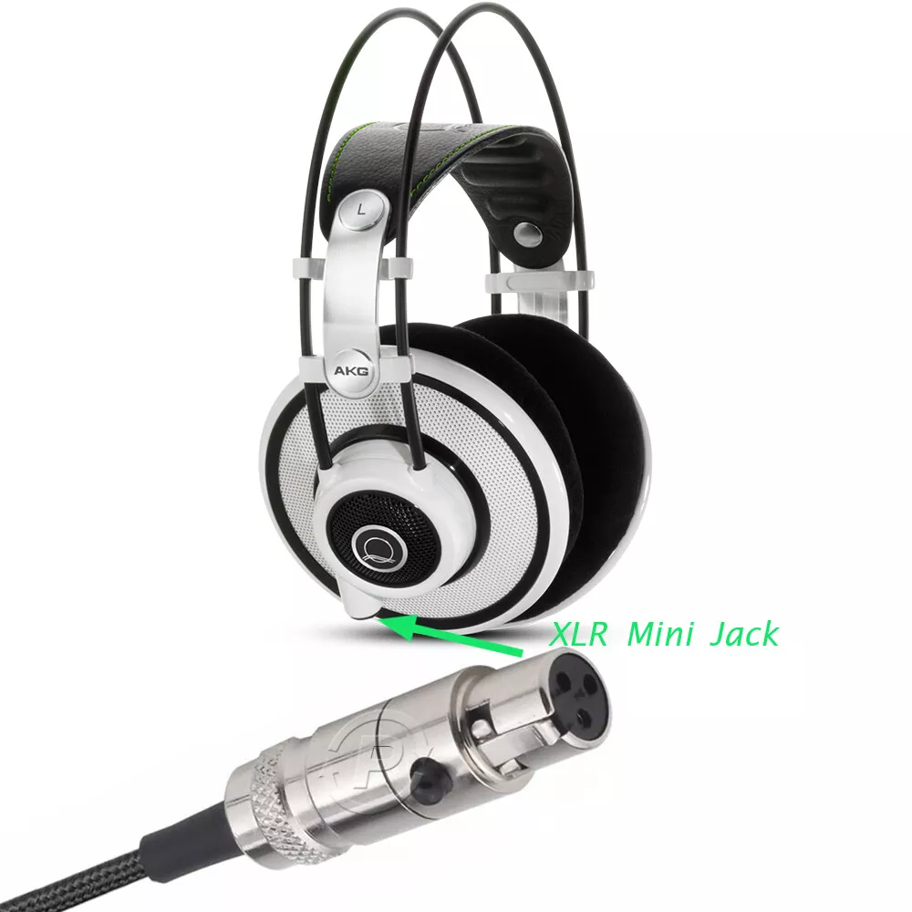 Upgrade Braided MINI XLR Cable For AKG K712 K702 PRO Reference Studio Headphones Upgrade Braided MINI XLR Cable For AKG K712 K702 PRO Reference Studio Headphones