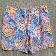 Boardies Apparel Men Swim Shorts Fern Leaves Print Drawstring Medium 6  Tropical
