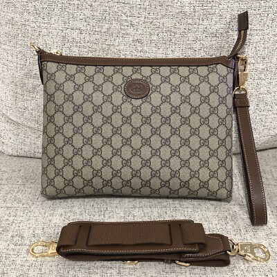 NEW GUCCI 726833 GG Supreme Canvas Interlocking G Messenger bag