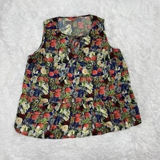 ModCloth Women’s Floral Blouse Flowy Tank Top Size 2X XXL Sleeveless Shirt Plus
