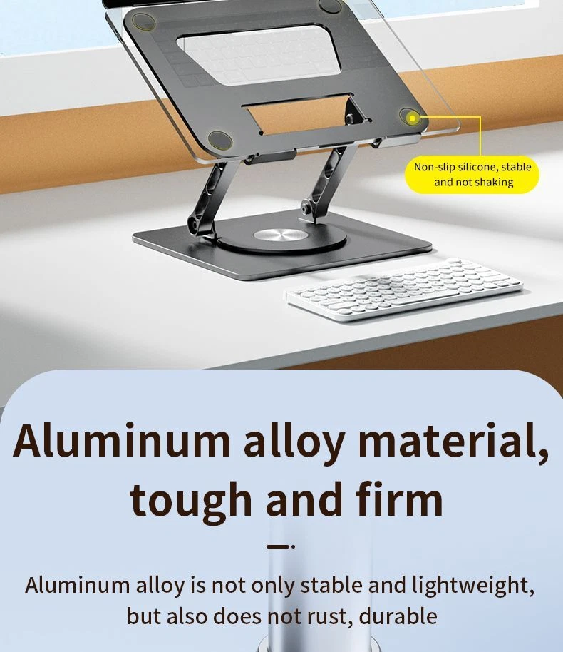 Laptop Stand Aluminium Alloy Rotale Stand Macbook Laptop Portable Fold Holder