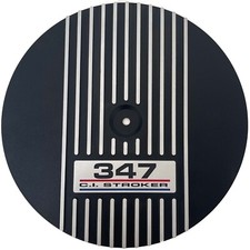 Ford 347 Stroker 13 Round Air Cleaner Kit - 3 Color Logo - Black - Ansen Usa