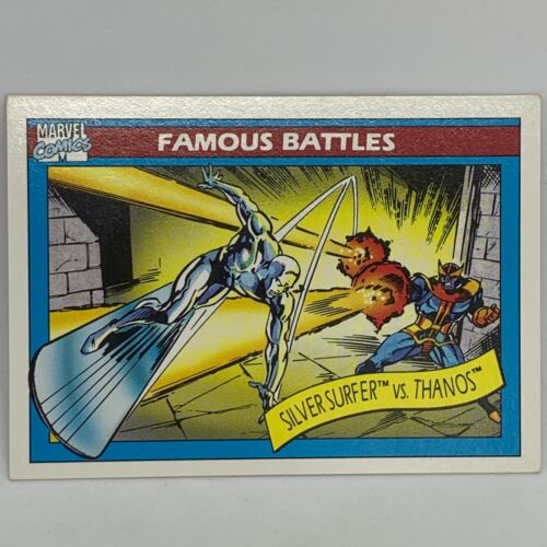 #116 Silver Surfer vs Thanos 1990 Impel Marvel Universe Card - Picture 1 of 2